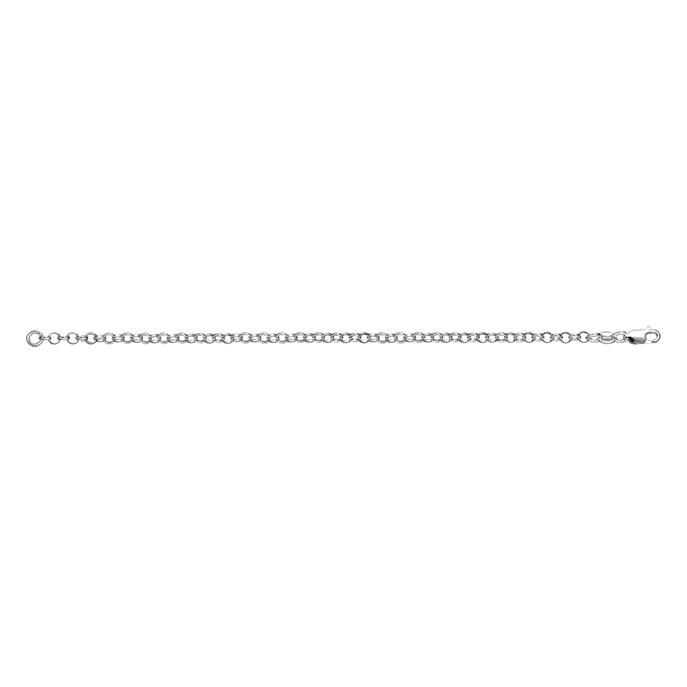 Bracelet en argent cha�ne petites maille jaseron - longueur 18cm - Vue 2