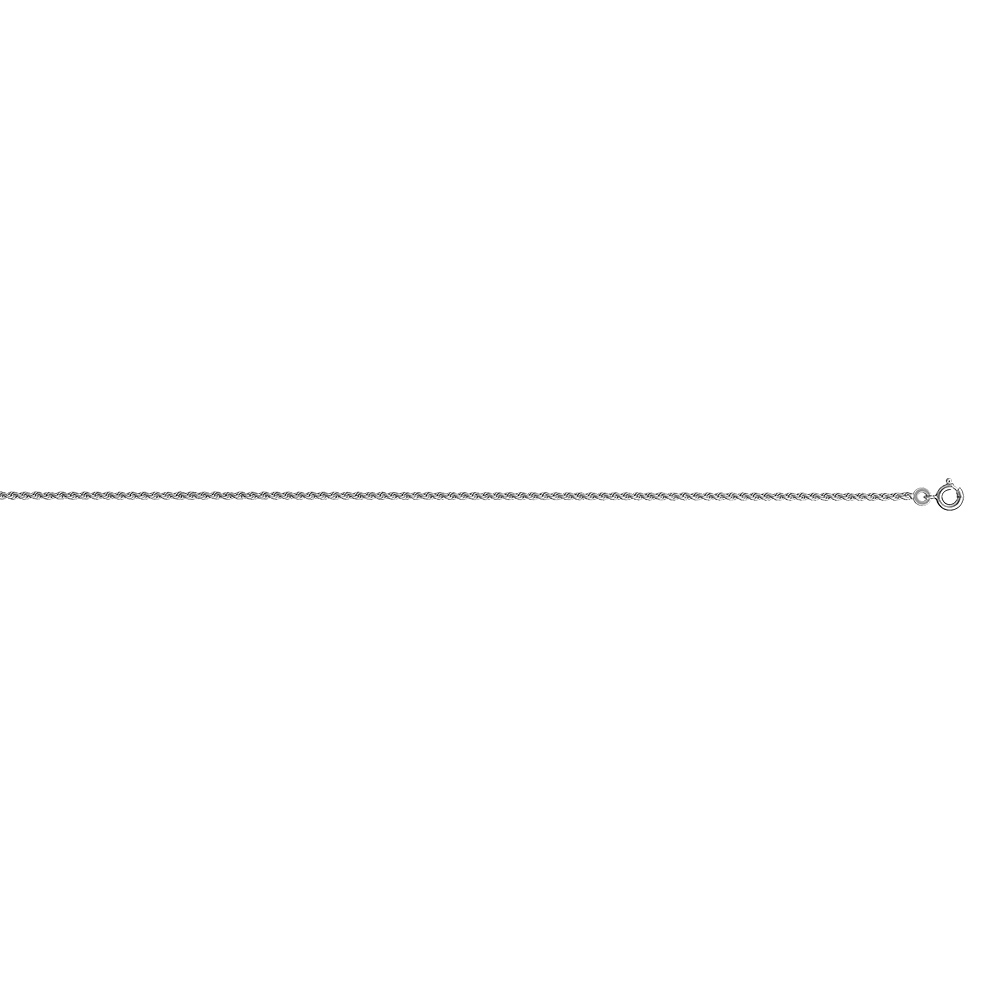 Cha�ne en argent maille corde longueur 60cm - Vue 2