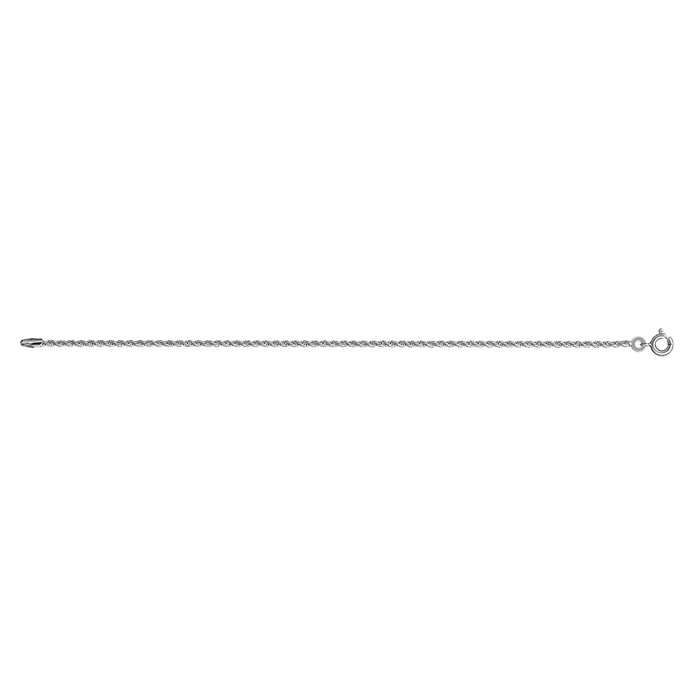 Bracelet en argent cha�ne maille corde largeur 2mm et longueur 18cm - Vue 2