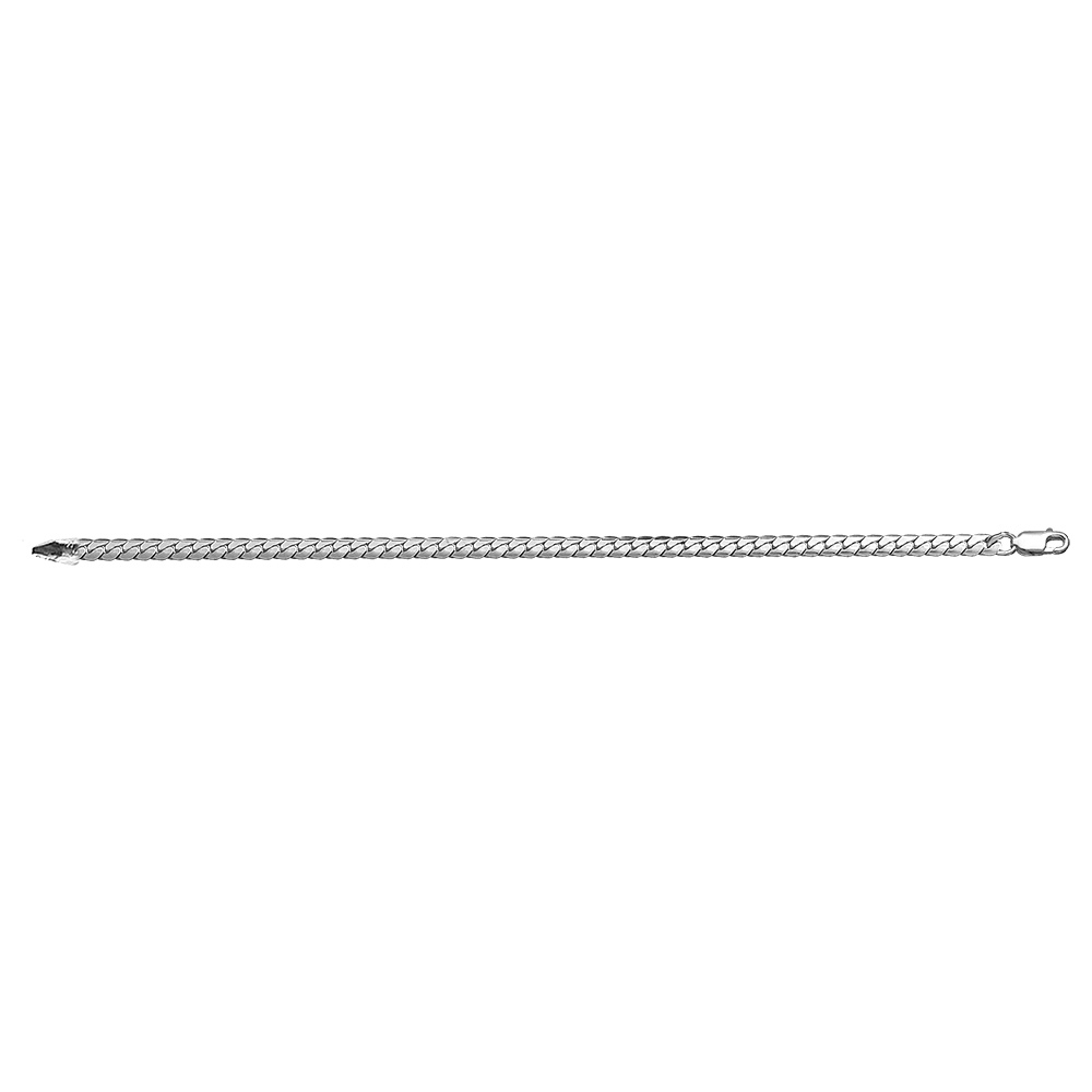 Bracelet en argent cha�ne maille serpent largeur 4mm et longueur 18cm - Vue 2