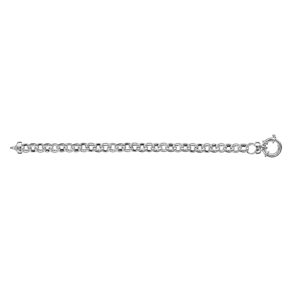 Bracelet en argent cha�ne maille jaseron et fermoir bou�e - longueur 18,5cm - Vue 2