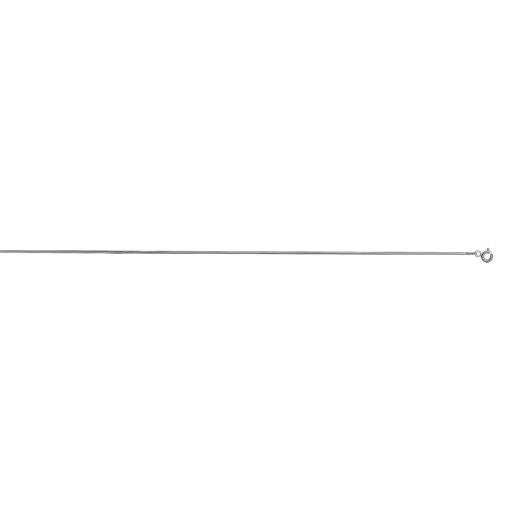 Cha�ne en argent maille tube de 1mm - longueur 40cm - Vue 2