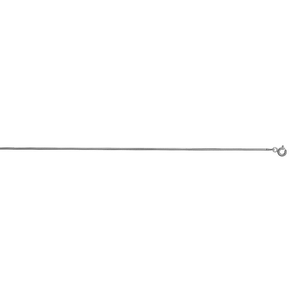 Cha�ne en argent maille tube de 1,2mm - longueur 45cm - Vue 2