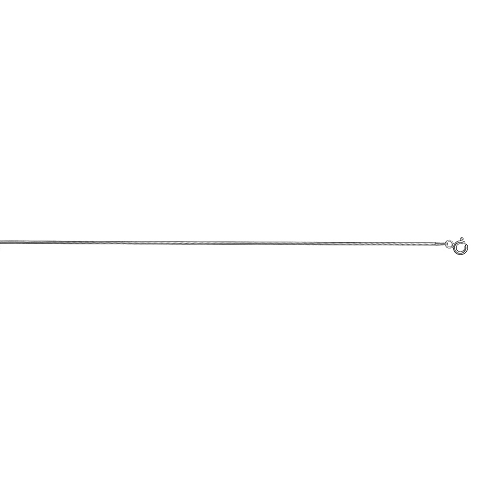 Cha�ne en argent maille tube de 1,2mm - longueur 50cm - Vue 2