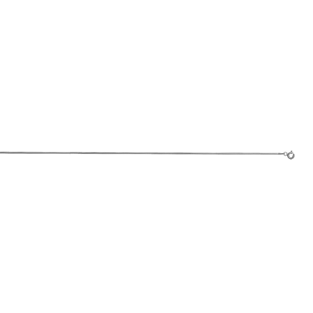 Cha�ne en argent maille tube de 1,2mm - longueur 60cm - Vue 2