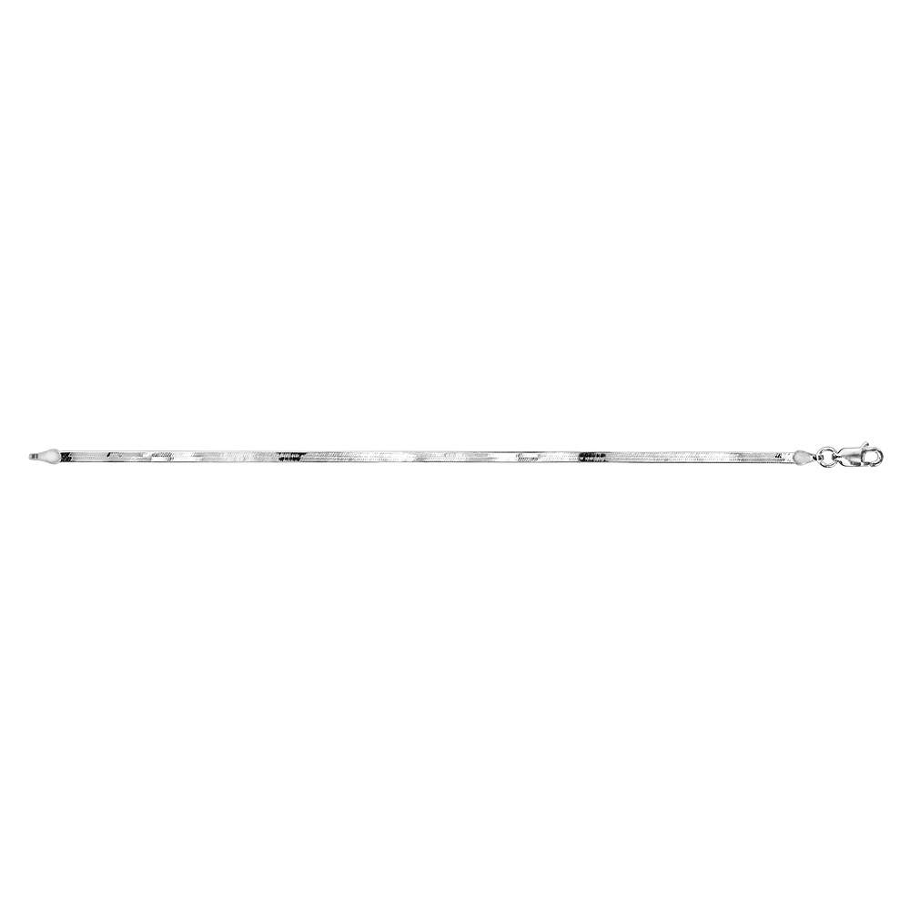 Bracelet en argent rhodi� maille miroir 17cm - Vue 2