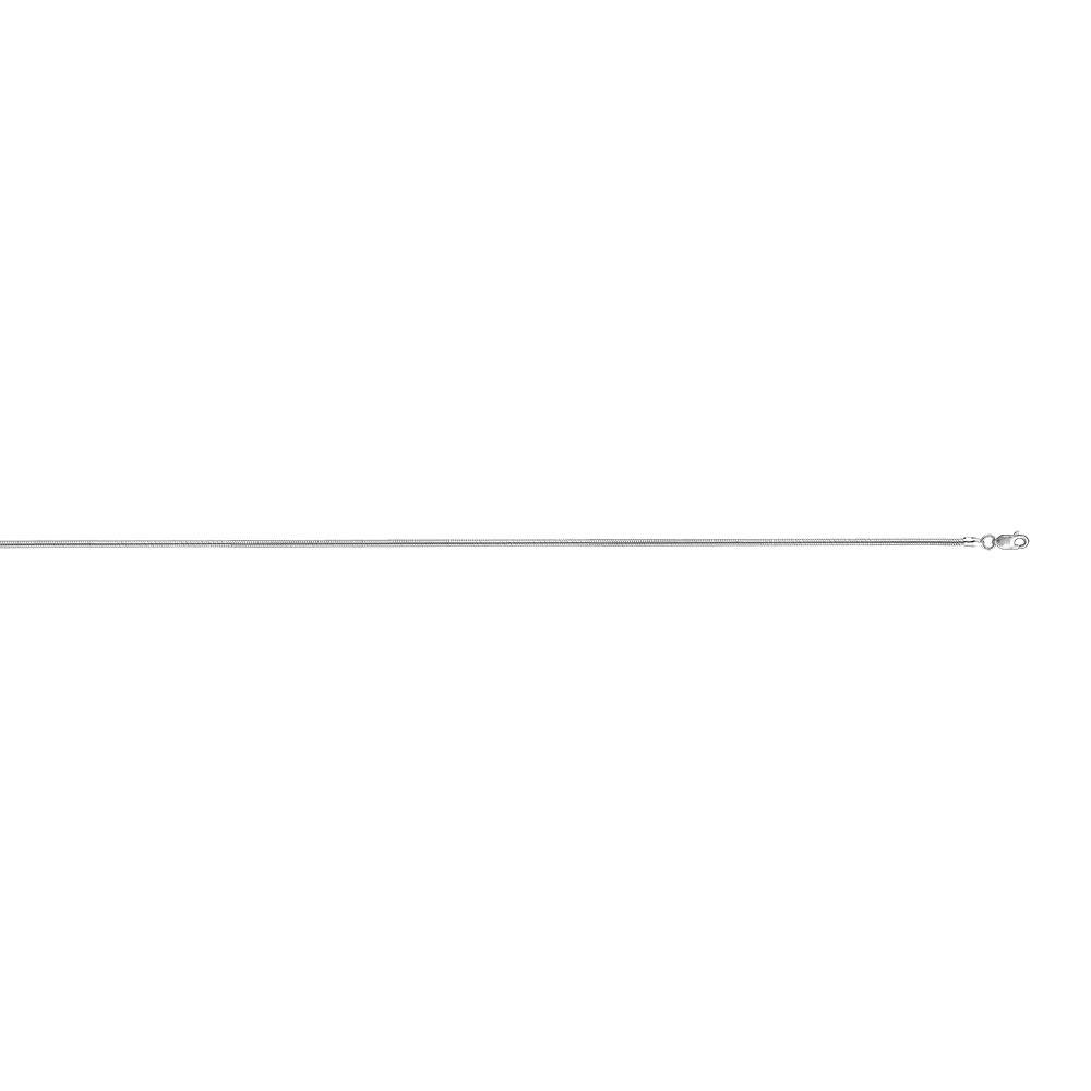 Cha�ne en argent tube rond - largeur 1,9mm et longueur 45cm - Vue 2