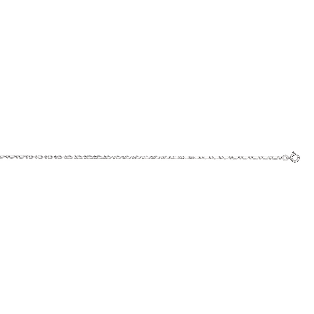 Cha�ne en argent mailles 1+1 largeur 2mm et longueur 45cm - Vue 2