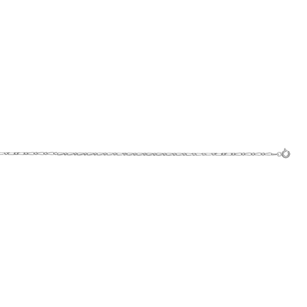 Cha�ne pour enfant en argent mailles 1+1 largeur 2mm et longueur 35cm + 2cm de rallonge - Vue 2