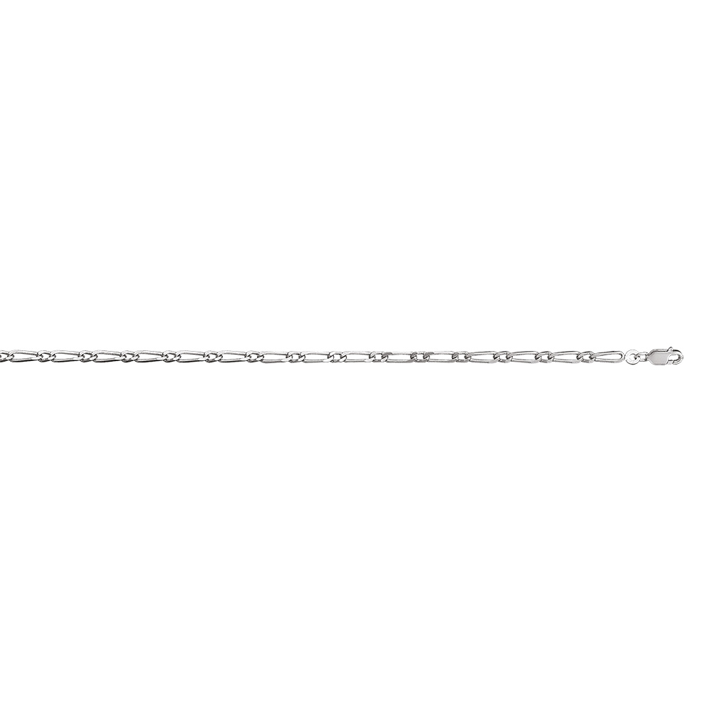 Bracelet en argent cha�ne maille figaro 1+1 largeur 3mm et longueur 18cm - Vue 2