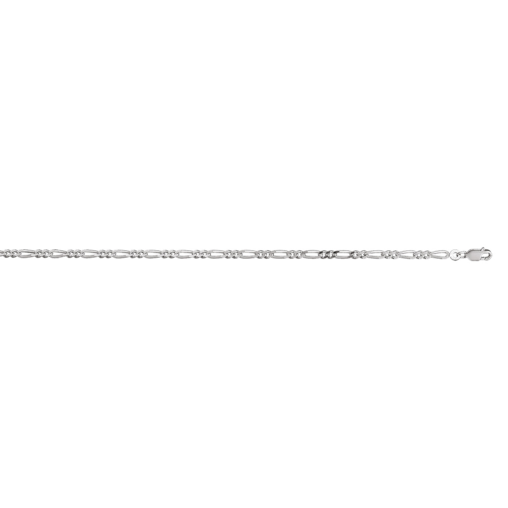 Cha�ne en argent mailles 1+2 largeur 3mm et longueur 45cm - Vue 2