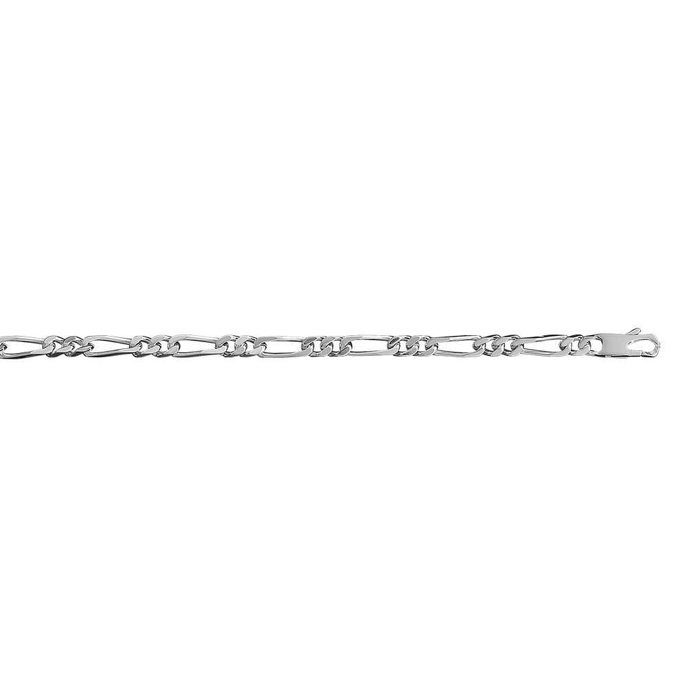 Cha�ne en argent mailles 1+2 largeur 6mm et longueur 50cm - Vue 2