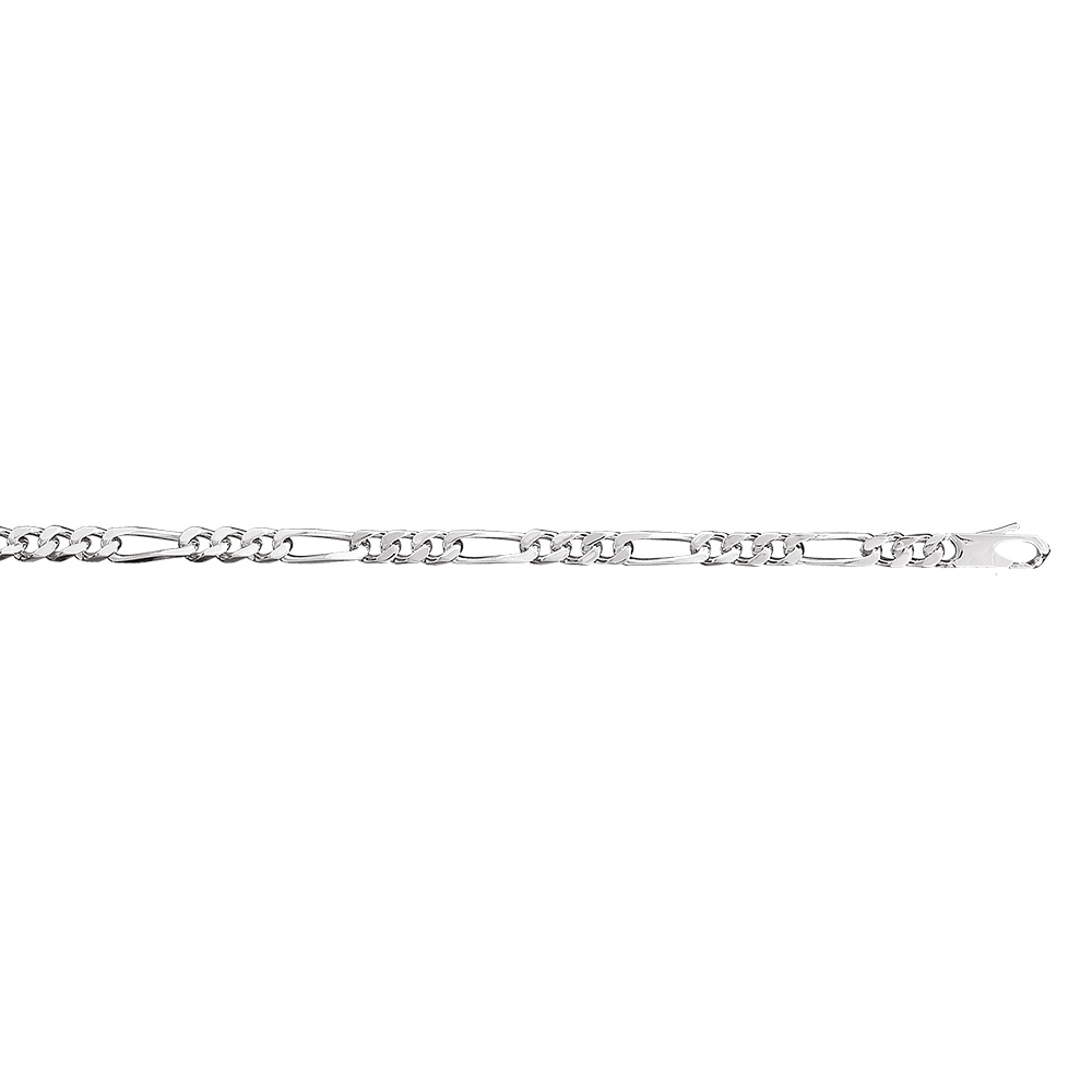 Cha�ne en argent mailles 1+3 largeur 6mm et longueur 55cm - Vue 2