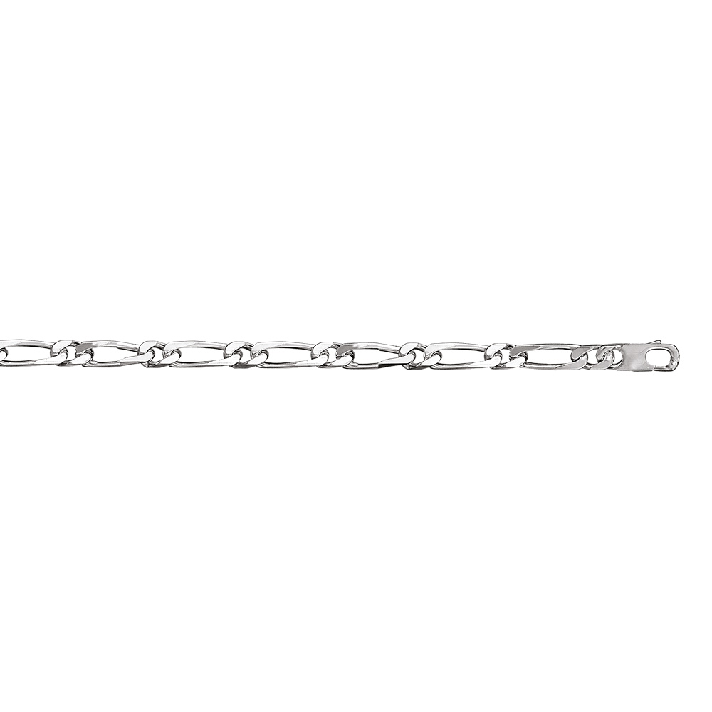 Cha�ne en argent mailles 1+1 largeur 7mm et longueur 50cm - Vue 2