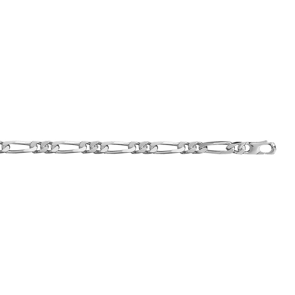 Cha�ne en argent mailles 1+2 largeur 8mm et longueur 50cm - Vue 2