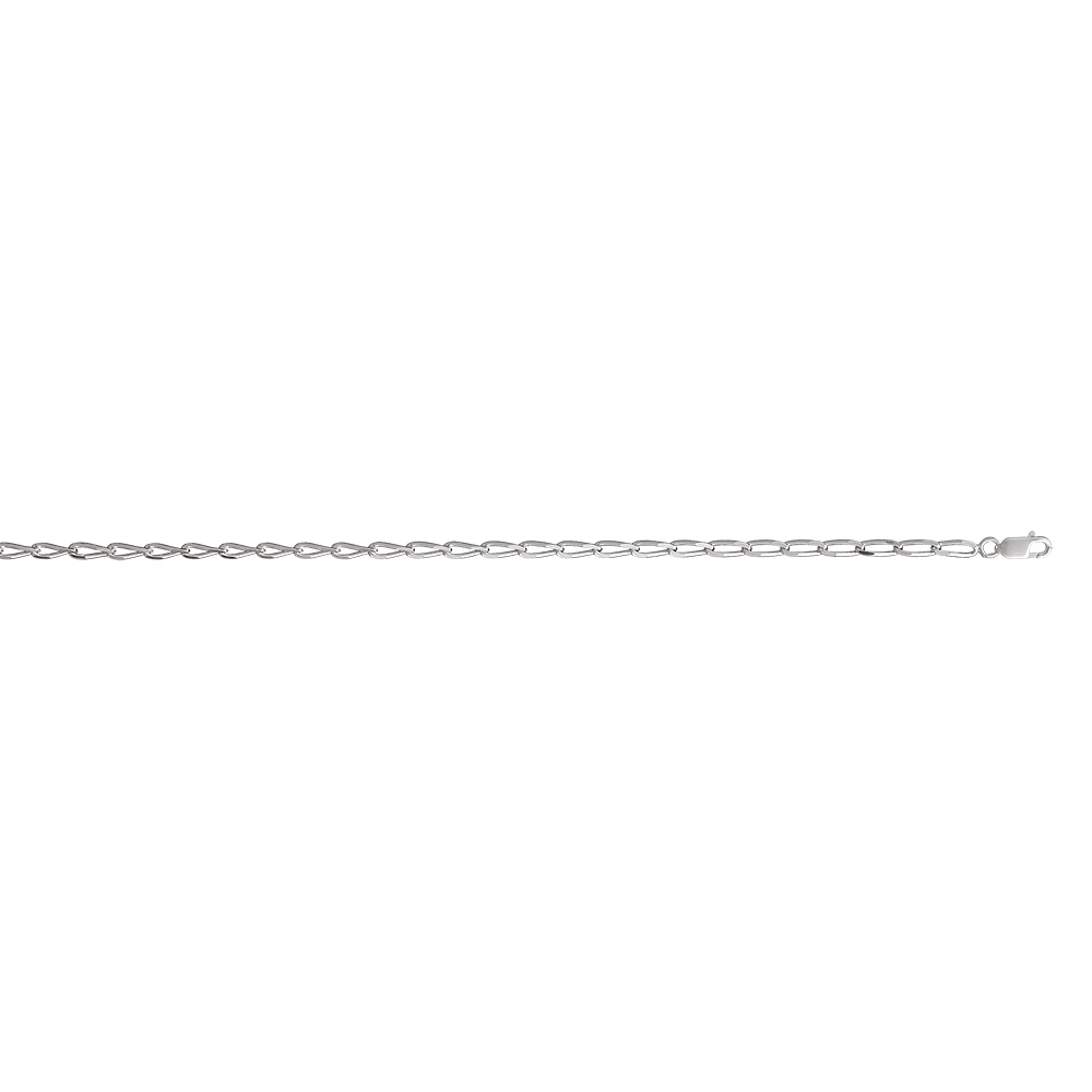 Cha�ne en argent maille cheval largeur 3mm et longueur 50cm - Vue 2