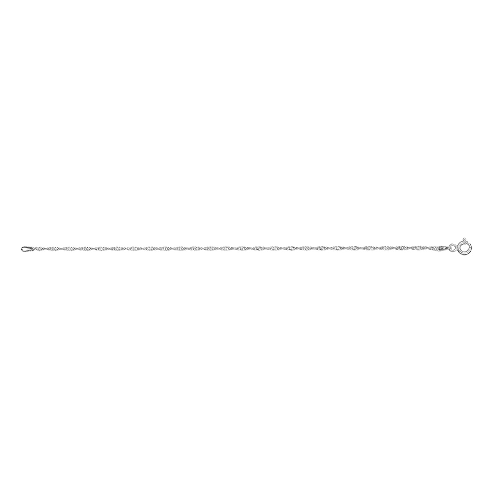 Cha�ne en argent maille Singapour longueur 50cm - Vue 2