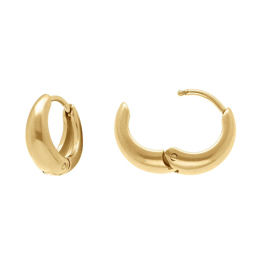 Croles articule en acier dor 11mm cubaine - Vue 2