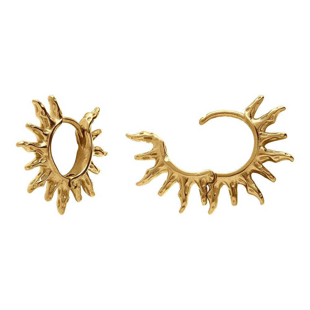 Cr�oles  articul�es en acier dor� SOLEIL - Vue 2