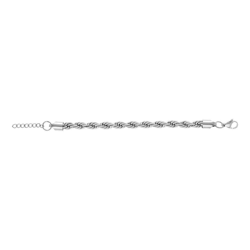 Bracelet en acier 7mm -17+3cm - Vue 2