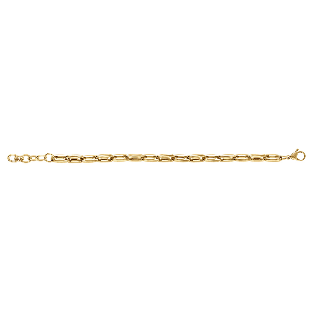 Bracelet en acier dor� 19+3cm - Vue 2
