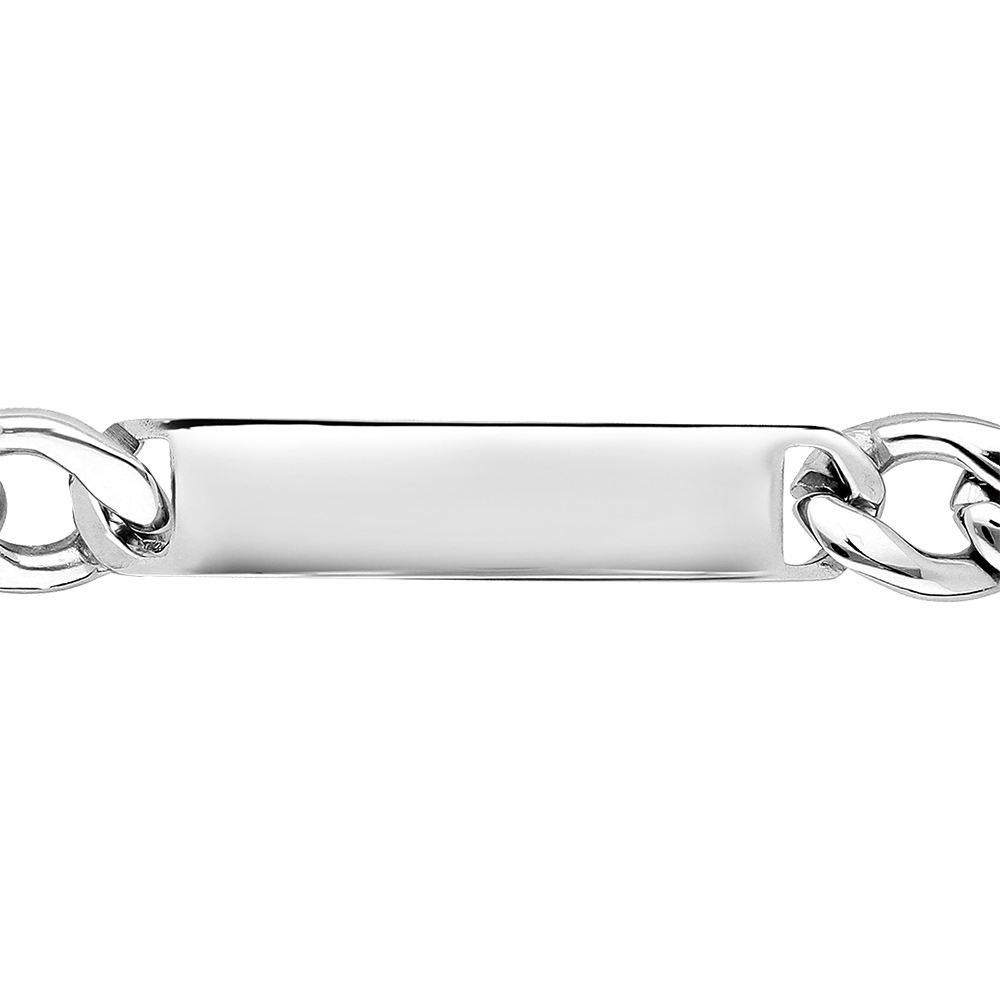 Gourmette en acier maille 1+1 largeur 11mm et longueur 22cm - Vue 2