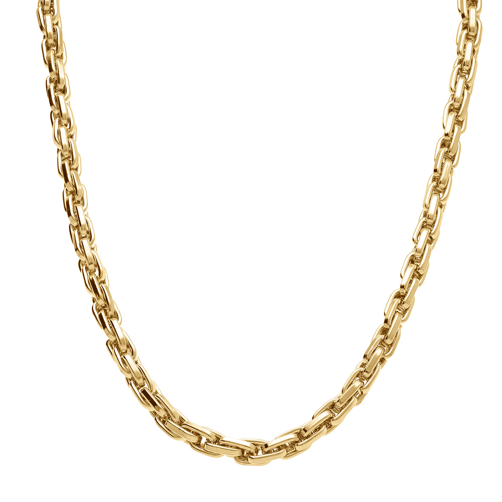 Collier maille en acier dor�  - 40+5cm - Vue 2
