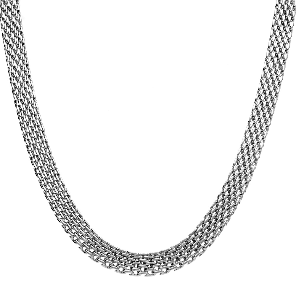 Collier en acier maille plate 8mm - 42+5cm - Vue 2