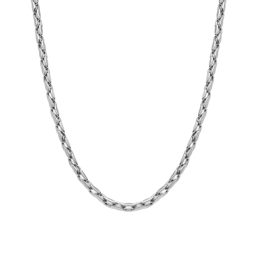 Collier en acier maille - 53+5cm - Vue 2