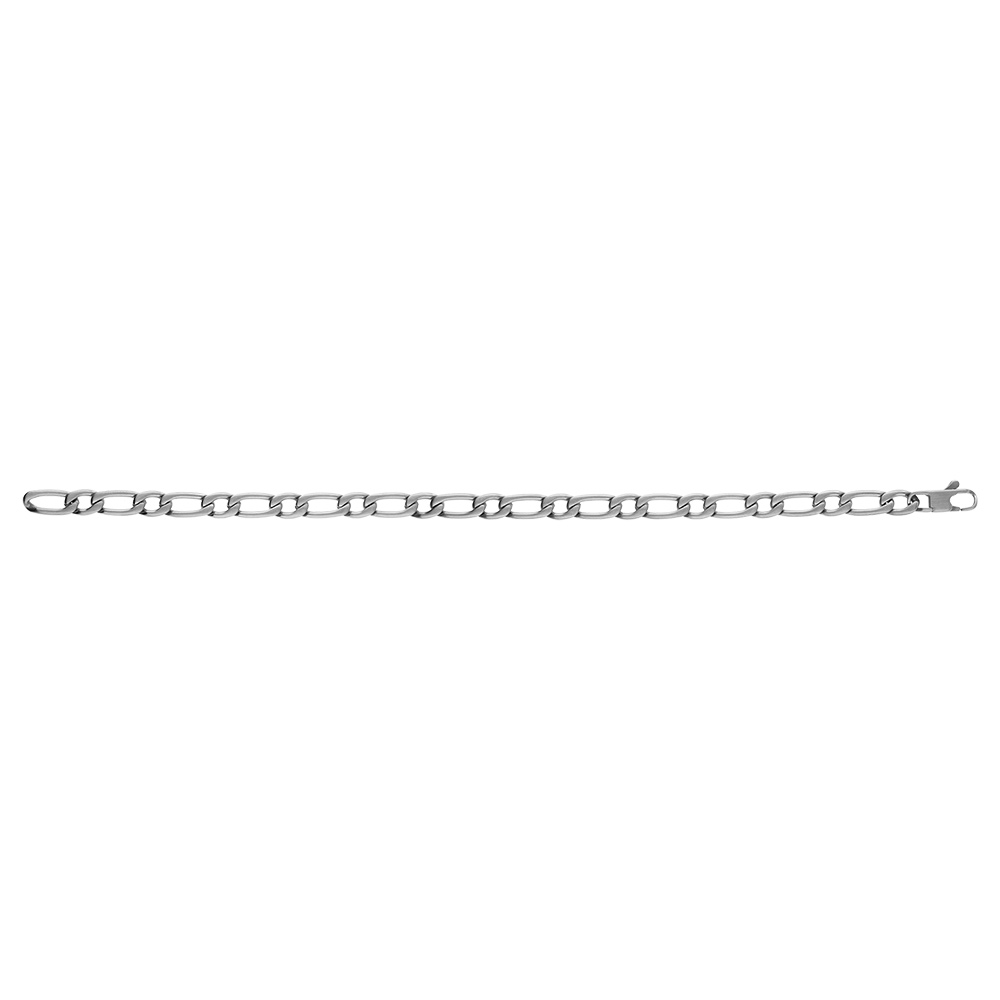 Bracelet en acier satin� 1+1 6mm   - 21cm - Vue 2