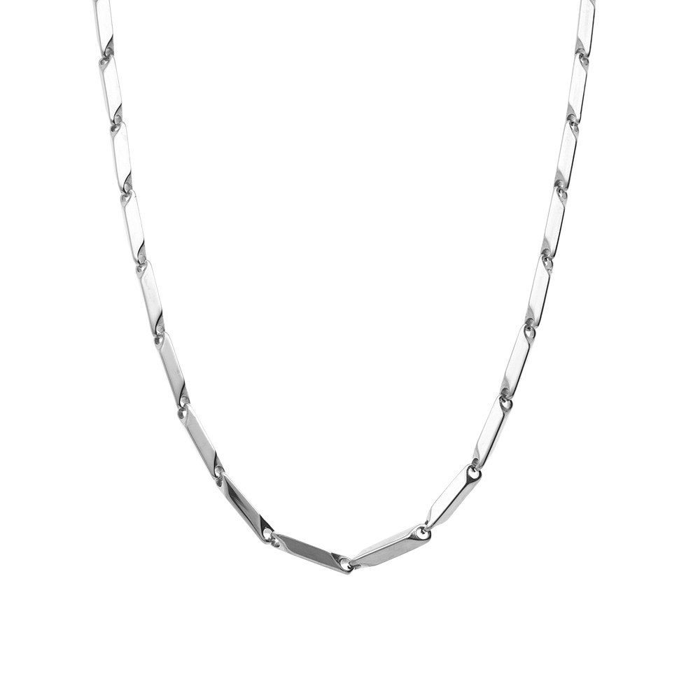 Cha�ne en acier mailles rectangles longueur 55cm - Vue 2