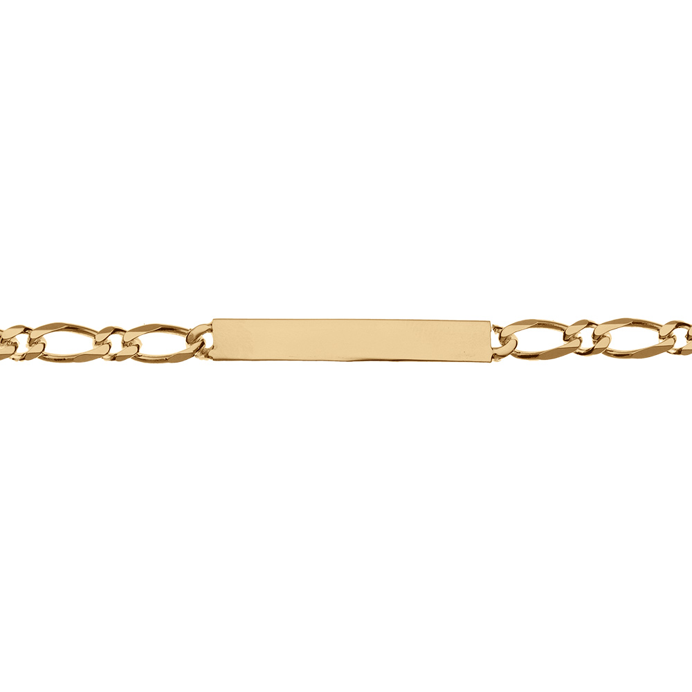 Gourmette en vermeil maille  figaro 1+1 hawai 5mm - 18cm - Vue 2