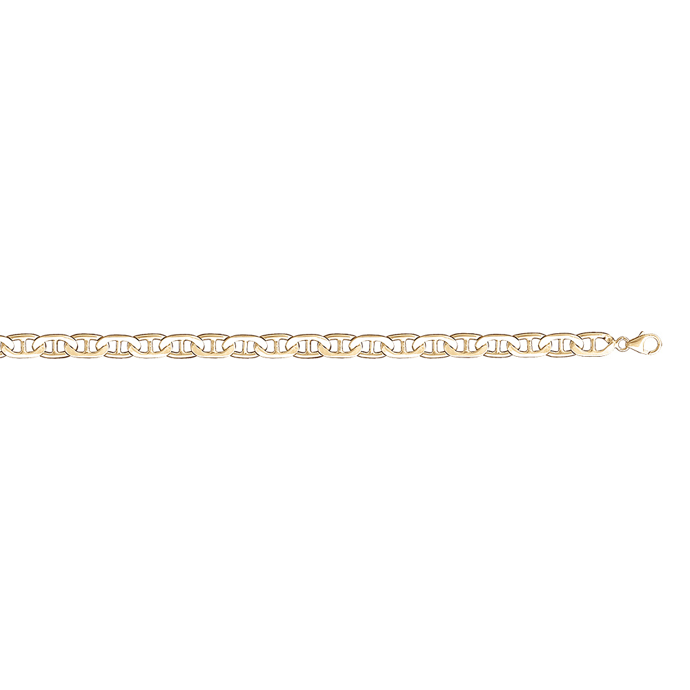 Collier en vermeil maille grosse marine 7mm -  55cm - Vue 2