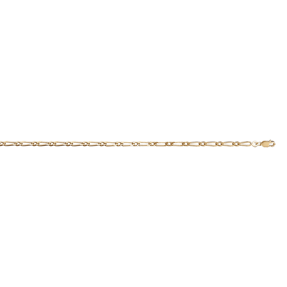 Bracelet en vermeil maille 1+1  3mm - 18cm - Vue 2