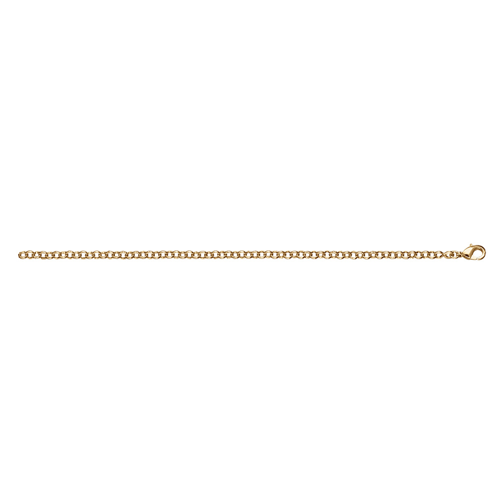 Bracelet en plaqu� or cha�ne maille jaseron - longueur 19cm - Vue 2