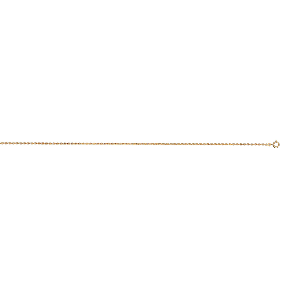 Collier en plaqu� or maille corde - longueur 70cm - Vue 2