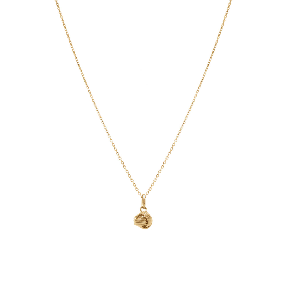 Collier en plaqu� or noeud d\'amour - 38+4cm - Vue 2