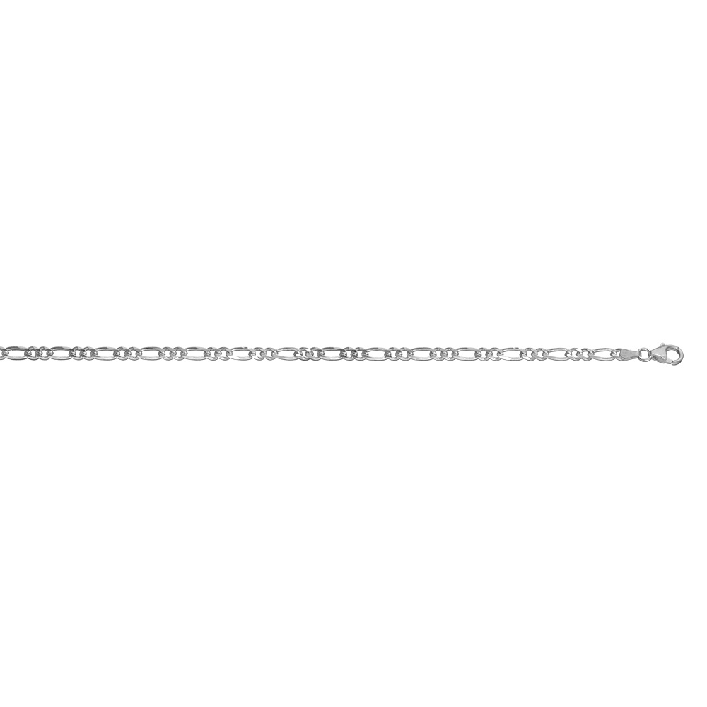Cha�ne en argent maille Hawa� 1+2 largeur 4mm et longueur 55cm - Vue 2