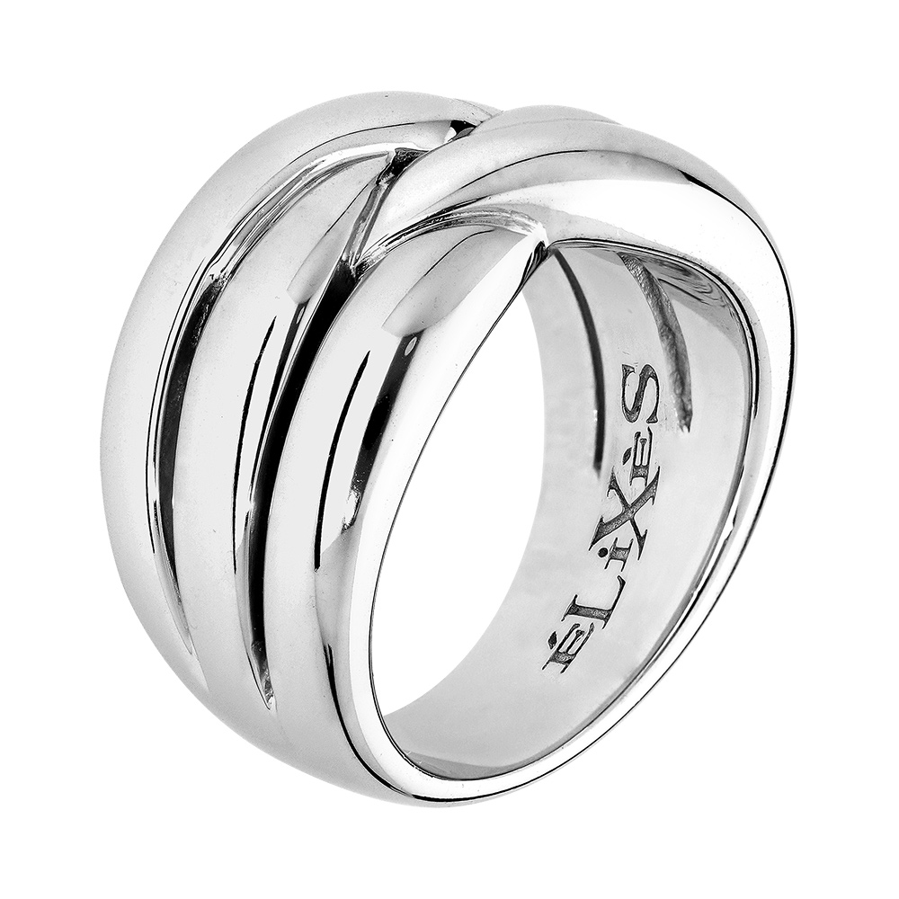 Bague Elix�s en argent massif 3 brins crois�s - Vue 2