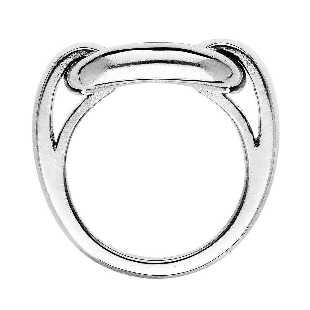 Bague Elix�s en argent rhodi� boucle - Vue 2