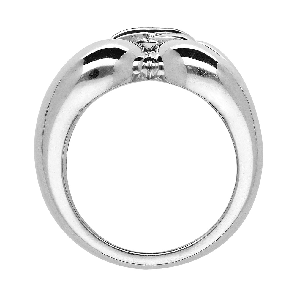 Bague Elix�s en argent rhodi� n�ud double lien - Vue 2