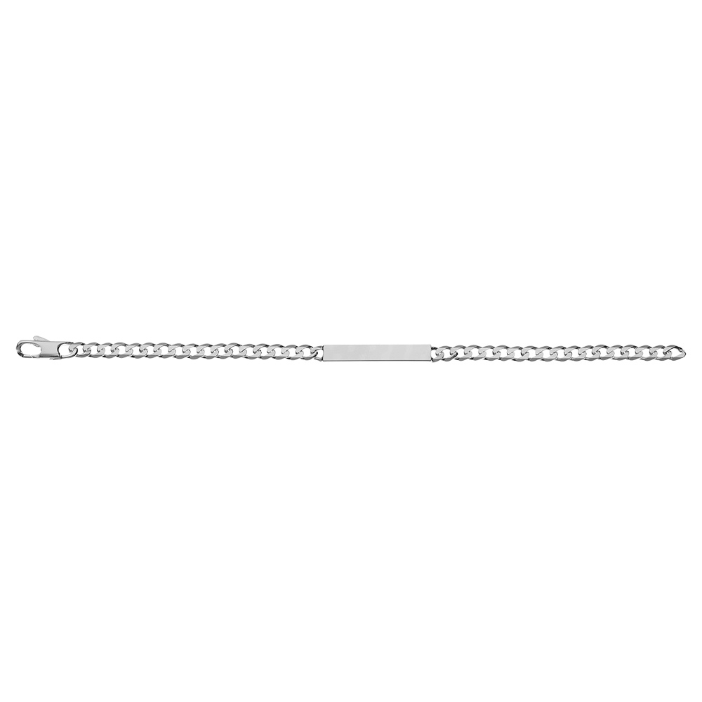 Gourmette en argent maille Hawa� largeur 5mm et longueur 18cm - Vue 3