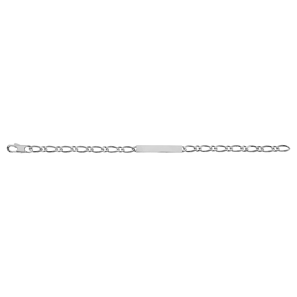 Gourmette en argent maille Hawa� 1+1 largeur 5mm et longueur 18cm - Vue 3