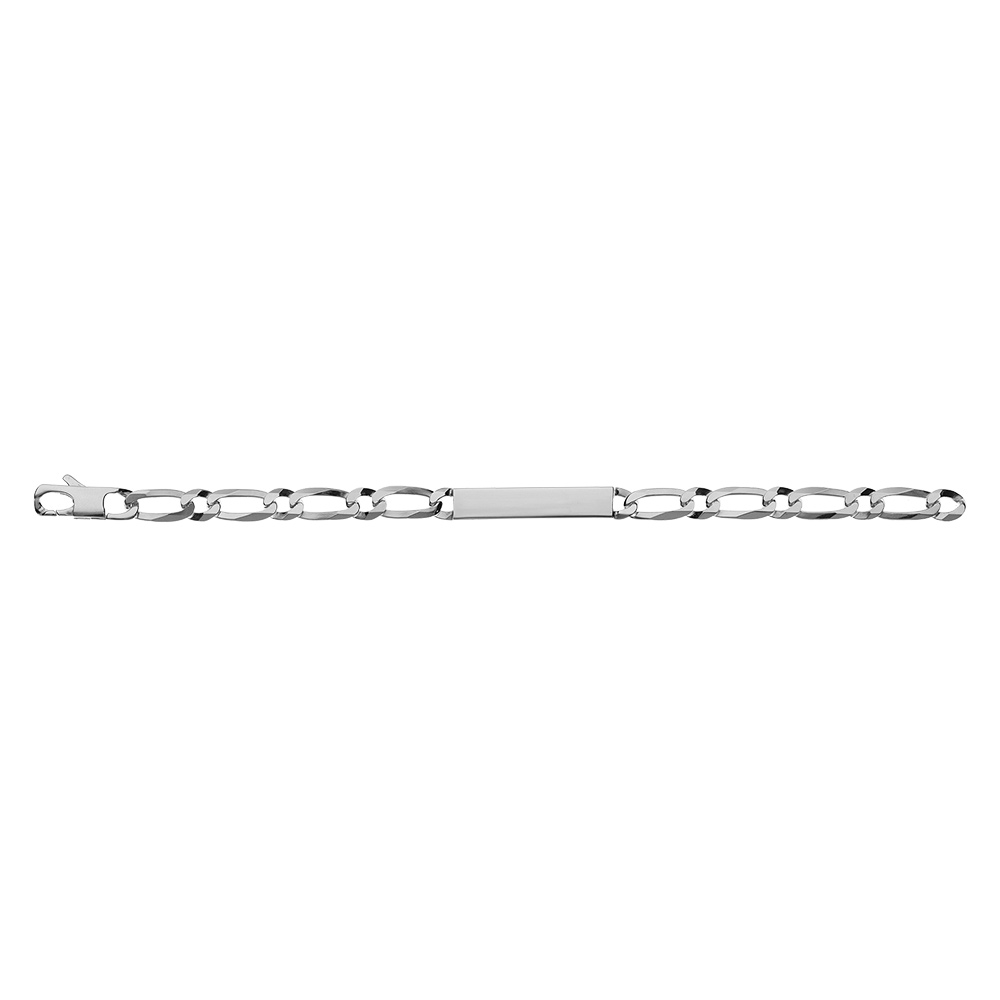 Gourmette en argent maille Hawa� 1+1 largeur 7mm et longueur 20cm - Vue 3