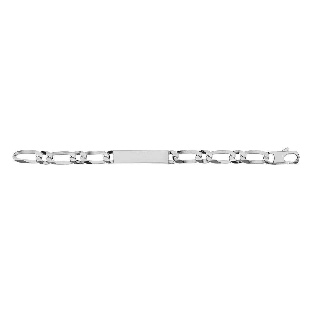 Gourmette en argent maille Hawa� 1+1 largeur 10mm et longueur 21cm - Vue 3