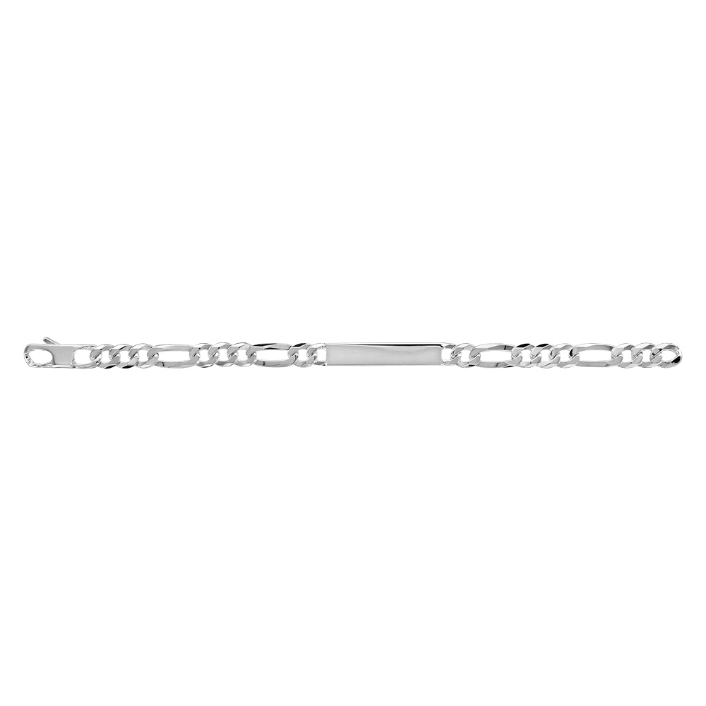 Gourmette en argent maille Hawa� 1+3 largeur 7mm et longueur 20cm - Vue 3
