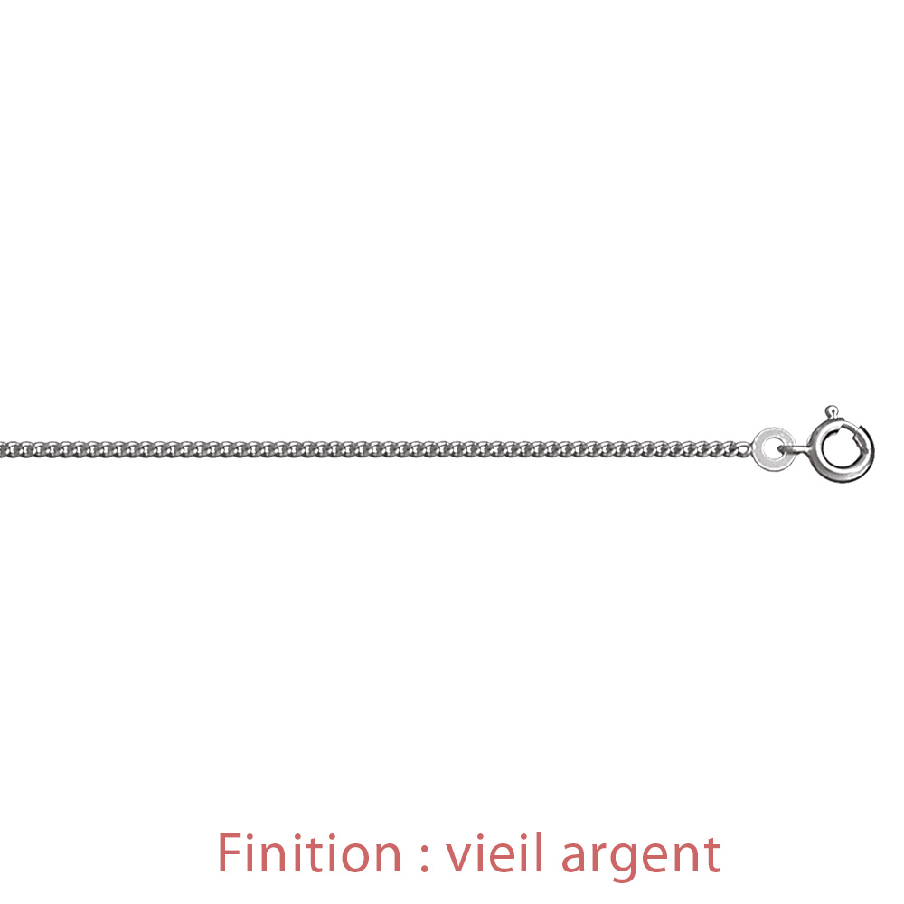 Cha�ne en argent maille serr�e largeur 1,8mm et longueur 40cm - Vue 3