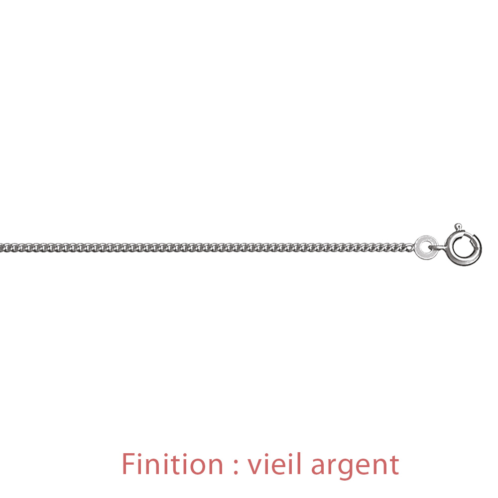 Cha�ne en argent maille serr�e largeur 1,8mm et longueur 50cm - Vue 3