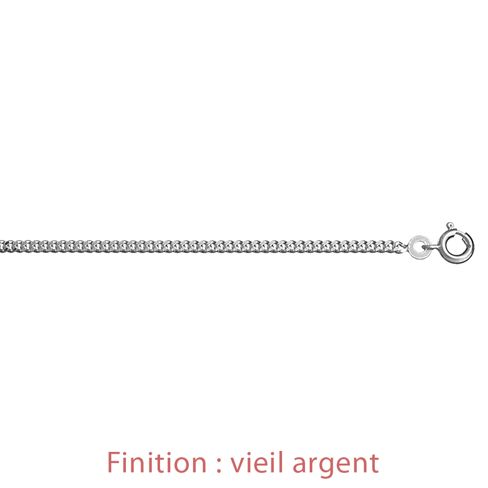 Cha�ne en argent maille serr�e largeur 2,1mm et longueur 50cm - Vue 3