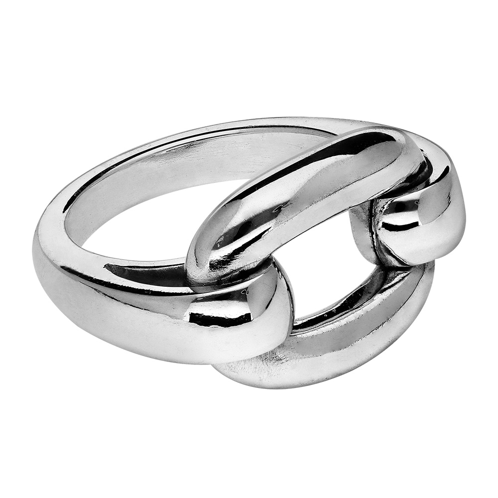 Bague Elix�s en argent rhodi� boucle - Vue 3